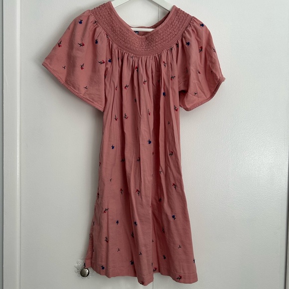 Old Navy Flutter-Sleeve Smocked Floral-Embroidered Mini Swing Dress for Women - Picture 3 of 4